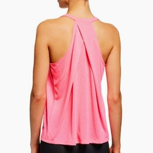 Under Armour pink Heat Gear Racerback twist Tank L